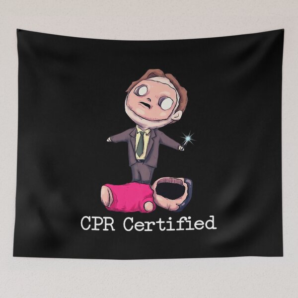 Item preview, Dwight Schrute First Aid Cpr Certified For Boys Women Vintage Classic Tee Trending Unisex Men Gift Ideas BLACK designed and sold by jettercri.