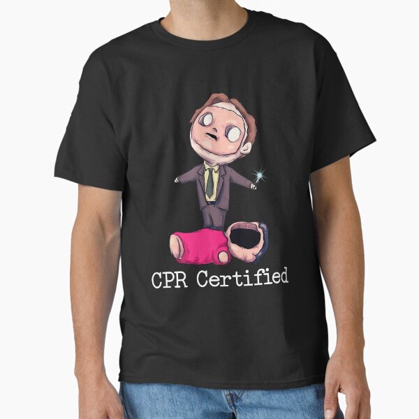 Artikel-Vorschau von Dwight Schrute First Aid Cpr Certified For Boys Women Vintage Classic T-Shirt Trend Unisex Herren Geschenkideen SCHWARZ, designt und verkauft von jettercri.