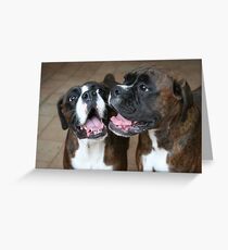 Luthien & Arwen -Boxer Dogs Series- Greeting Card
