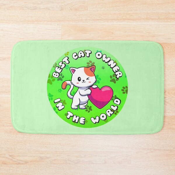 Item preview, Best Cat Owner In The World Pawprints Green designed and sold by everything4eva.