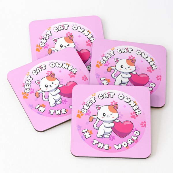 Artikelvorschau, Bester Katzenbesitzer der Welt Pawprints Pink entworfen und verkauft von everything4eva.