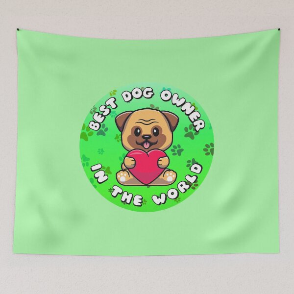Artikelvorschau, Bester Hundebesitzer der Welt Pawprints Green entworfen und verkauft von everything4eva.