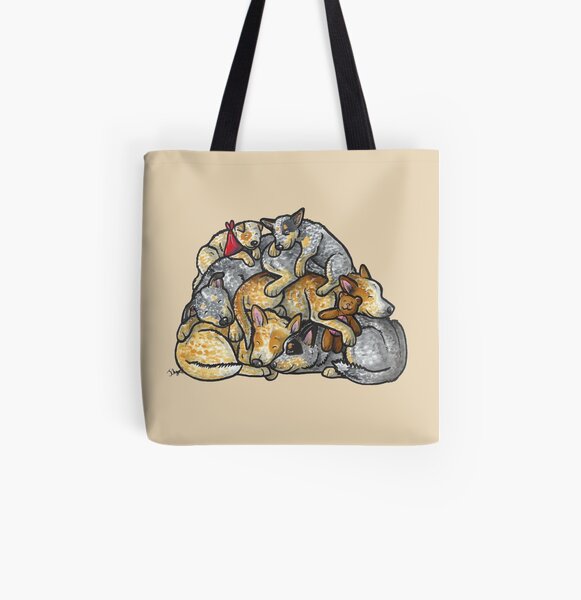 Dormir des chiens de bovins australiens Tote bag doublé