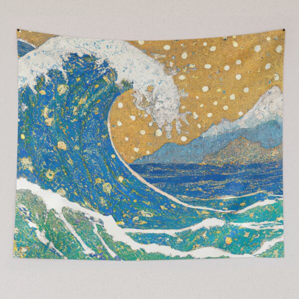 Item preview, Great Golden Wave designed and sold by shiitakicats.
