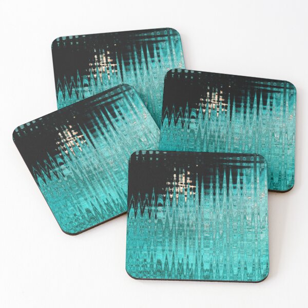 Item preview, Coastal Abstract Ocean Ripples Seagull Rocks in Light Teal Shades Water Aesthetic Reflection 2 of 4 designed and sold by Beachy.