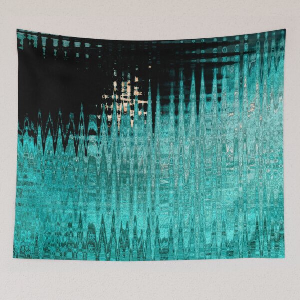 Item preview, Coastal Abstract Ocean Ripples Seagull Rocks in Light Teal Shades Water Aesthetic Reflection 2 of 4 designed and sold by Beachy.