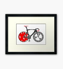 Typographic Anatomy of a Track Bike Framed Print