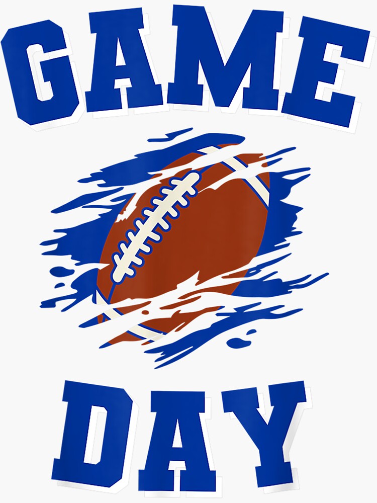 "Game Day Kick Off Football American Flag Colors Team Fan" Sticker for Sale by Ravelbystrom