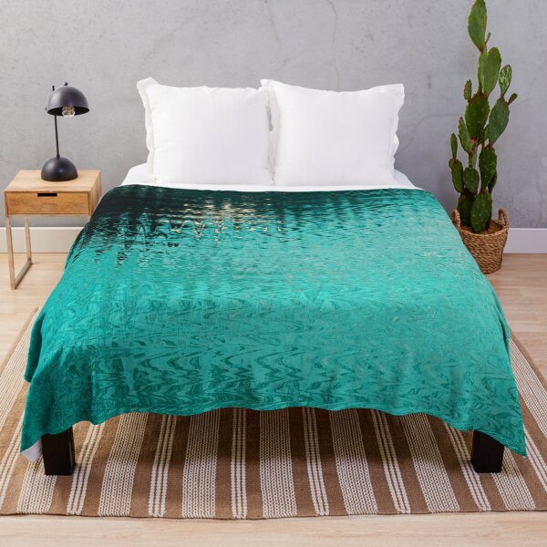 Item preview, Coastal Abstract Ocean Ripples Seagull Rocks in Light Teal Shades Water Aesthetic Reflection 3 of 4 designed and sold by Beachy.