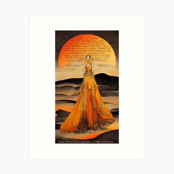 Lady Jessica’s Litany Against Fear Poster Art Print