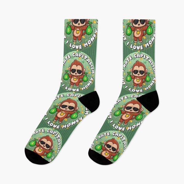 Item preview, I Hate Capitalism But I Love Money Monkey designed and sold by everything4eva.