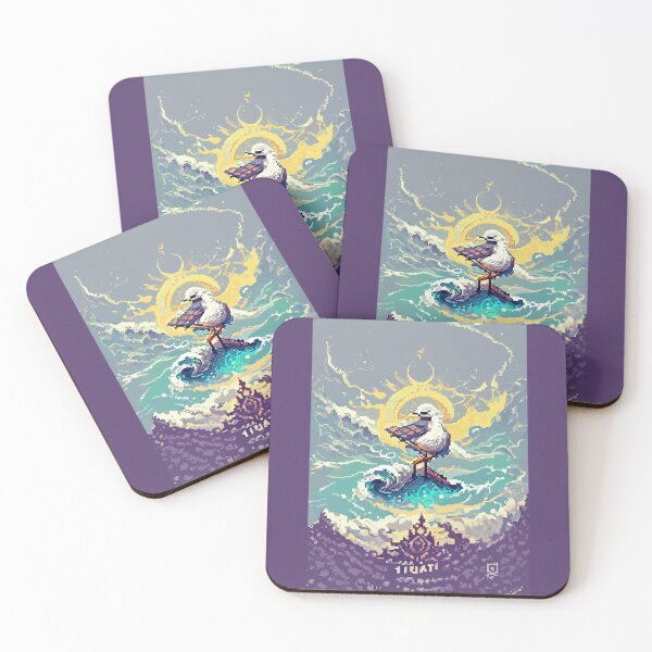 Item preview, seagull on ocean #1 animal tarot card designed and sold by AiAnimalCards.