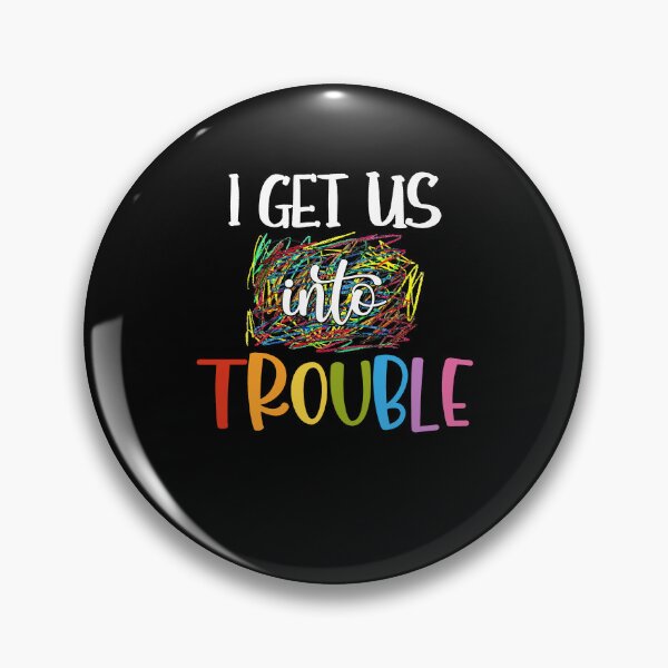 Item preview, I get us into trouble vintage colorful humor quote retro  designed and sold by elizabethdawnn.