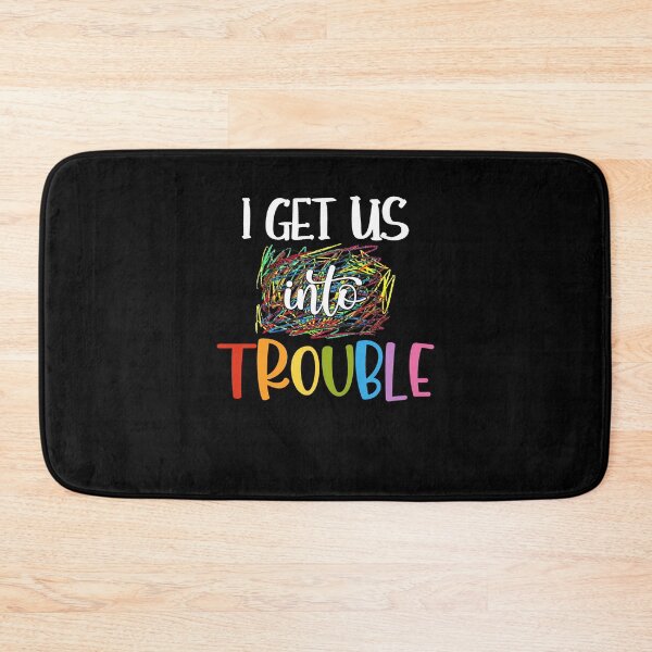 Item preview, I get us into trouble vintage colorful humor quote retro  designed and sold by elizabethdawnn.