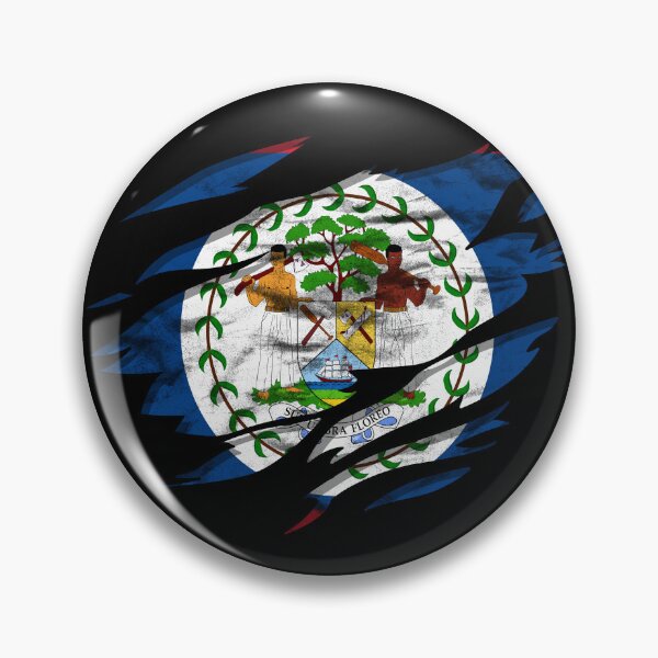 Item preview, Ripped Rip Open Belize Flag Palm designed and sold by rafaeltto.