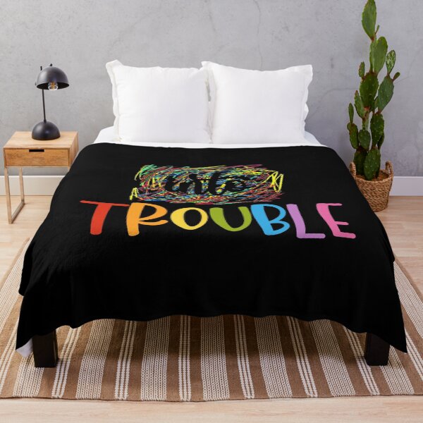 Item preview, I get us into trouble vintage colorful humor quote retro designed and sold by elizabethdawnn.
