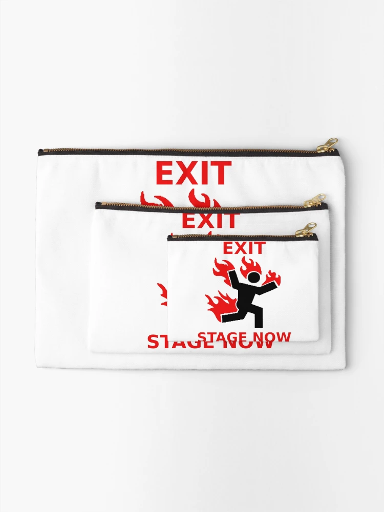 Thumbnail 2 of 4, Zipper Pouch, Exit Stage Now designed and sold by Embeddedcode.