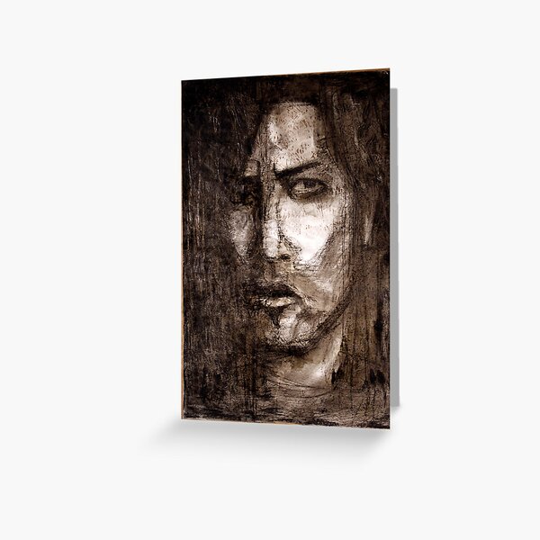 portrait of skepticism Greeting Card