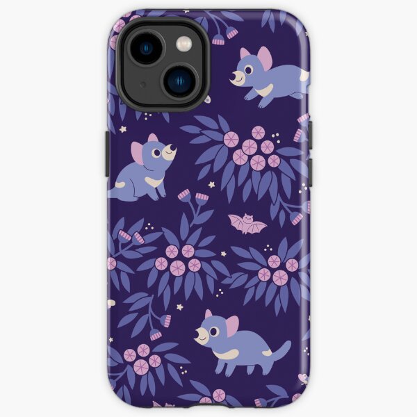 Tasmanian Devil Eucalyptus Midnight Pattern iPhone Tough Case