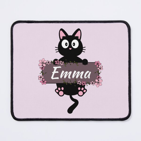 Item preview, Emma Floral Cat Name Plate designed and sold by Coffee Lifestyle.