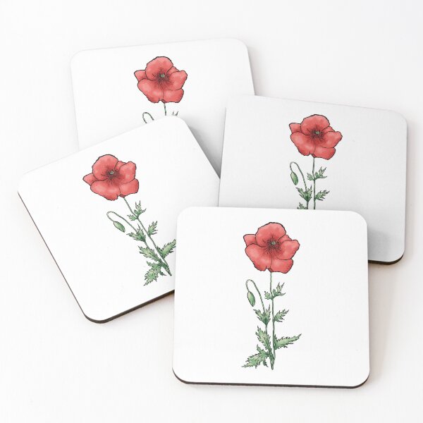 Item preview, Red Poppy August Birth Flower designed and sold by Digi Artworks Store.