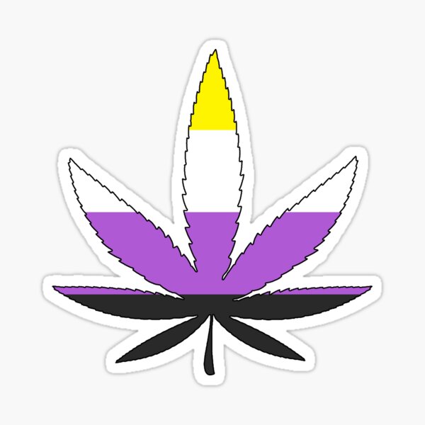 Weed - Non-binary Flag Sticker