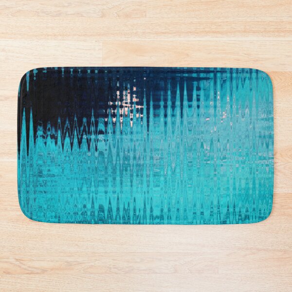 Item preview, Coastal Abstract Ocean Ripples Seagull Rocks in Turquoise Cyan Shades Water Aesthetic Reflection 1 of 4 designed and sold by Beachy.