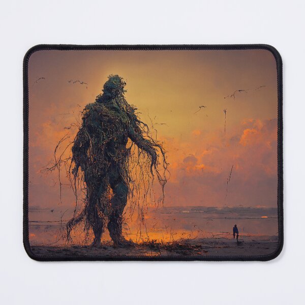 Item preview, A large Swamp Monster on Sunset Beach - Retro Art designed and sold by Art-Hausen.
