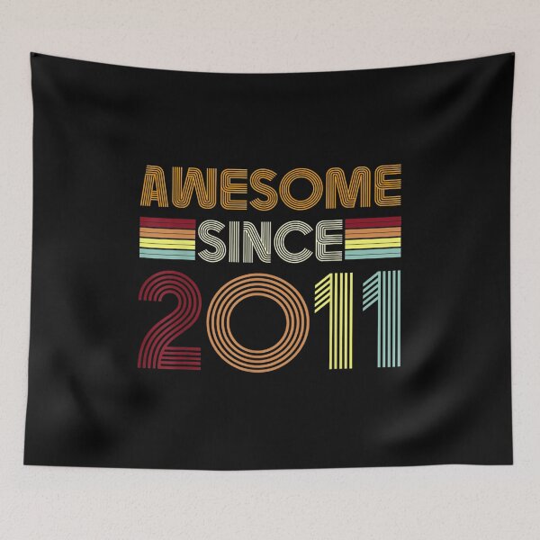 Item preview, Awesome Since 2011 11st Birthday Retro 11 Years Old Boy Girl designed and sold by Axelhellquis.
