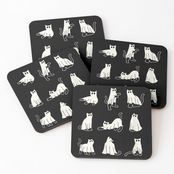 Item preview, Funny Halloween Ghost Cats for women kids designed and sold by Jackwidforss.