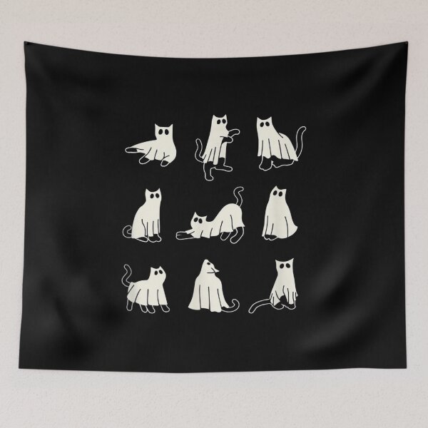 Item preview, Funny Halloween Ghost Cats for women kids designed and sold by Jackwidforss.