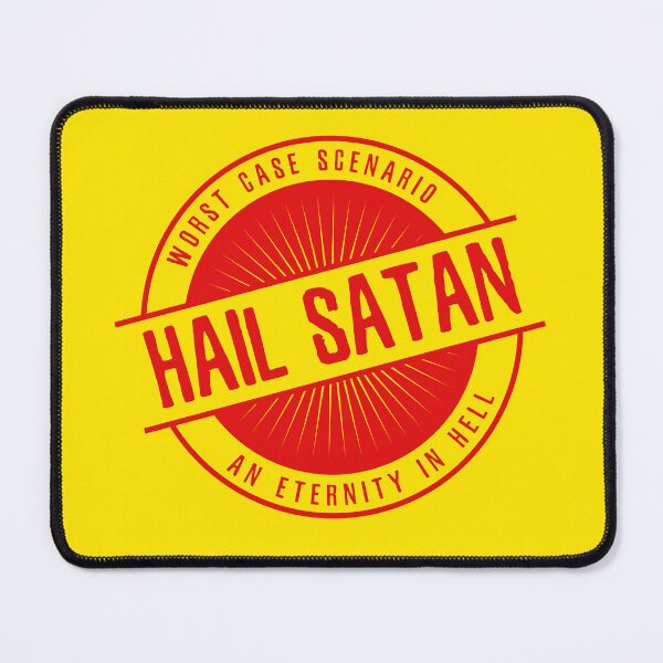 Item preview, Hail Satan Worst Case Scenario An Eternity in Hell designed and sold by Nostalgia-Lab.