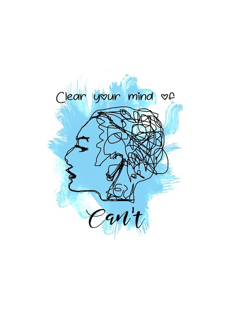 Thumbnail 4 of 4, iPhone Case, Clear your mind of can't designed and sold by SchoolCounselor.