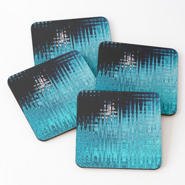 Item preview, Coastal Abstract Ocean Ripples Seagull Rocks in Turquoise Cyan Shades Water Aesthetic Reflection 2 of 4 designed and sold by Beachy.
