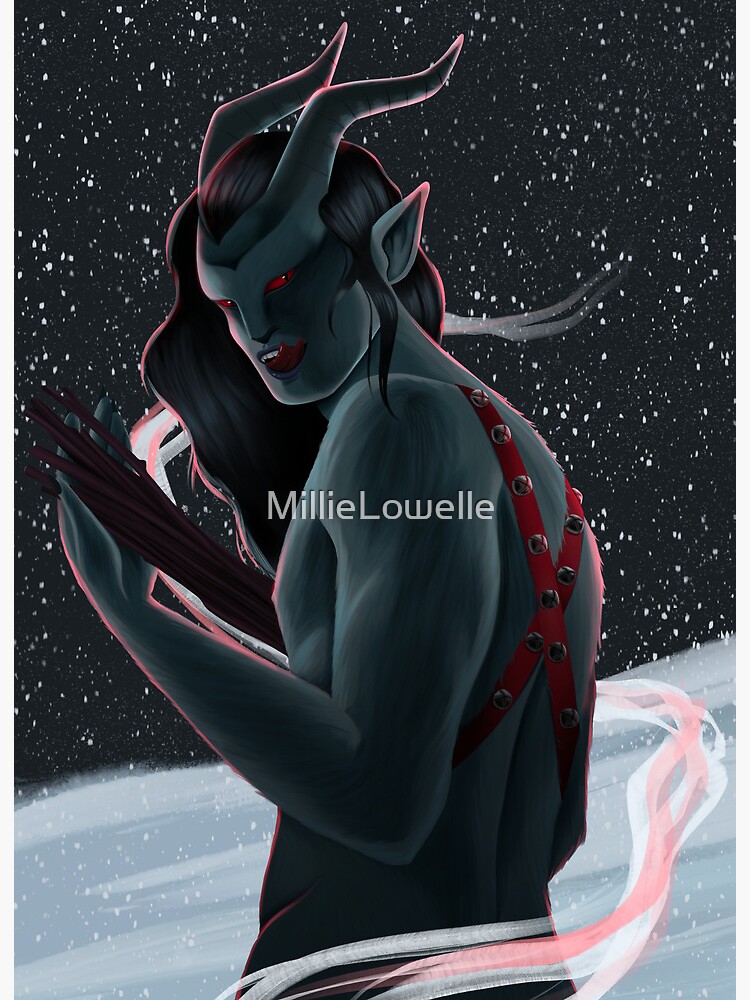 Thumbnail 2 of 2, Art Board Print, Krampus art 1 designed and sold by MillieLowelle.