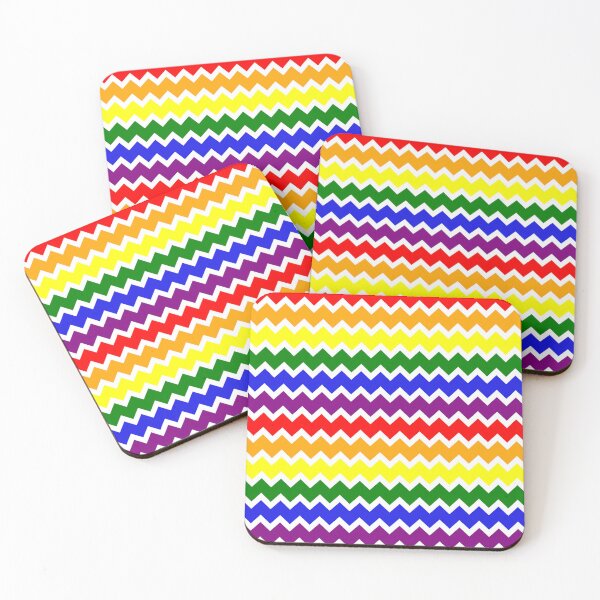 Item preview, LGBTQ rainbow zigzag striped pattern designed and sold by ImagineKaye.
