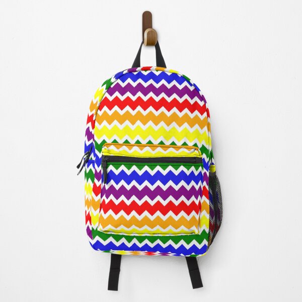 Item preview, LGBTQ rainbow zigzag striped pattern designed and sold by ImagineKaye.