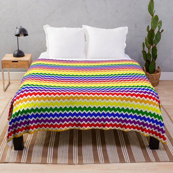 Item preview, LGBTQ rainbow zigzag striped pattern designed and sold by ImagineKaye.