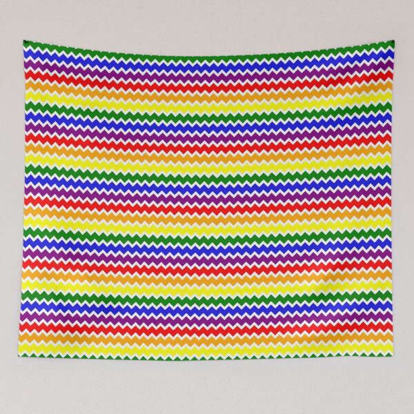Item preview, LGBTQ rainbow zigzag striped pattern designed and sold by ImagineKaye.