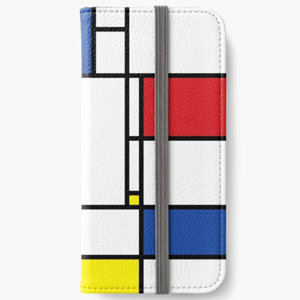Mondrian Minimalist De Stijl Modern Art © fatfatin iPhone Wallet