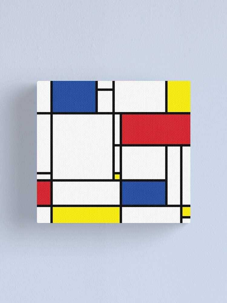 Alternate view of Mondrian Minimalist De Stijl Modern Art © fatfatin Canvas Print