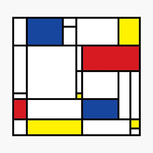 Mondrian Minimalist De Stijl Modern Art © fatfatin Photographic Print