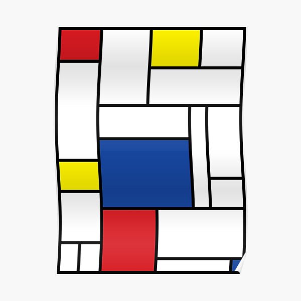 Mondrian Minimalist De Stijl Modern Art II © fatfatin Poster