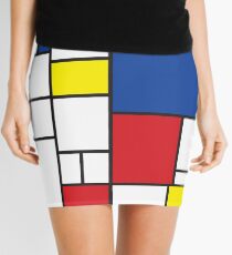 Mondrian Minimalist De Stijl Modern Art II Mini Skirt