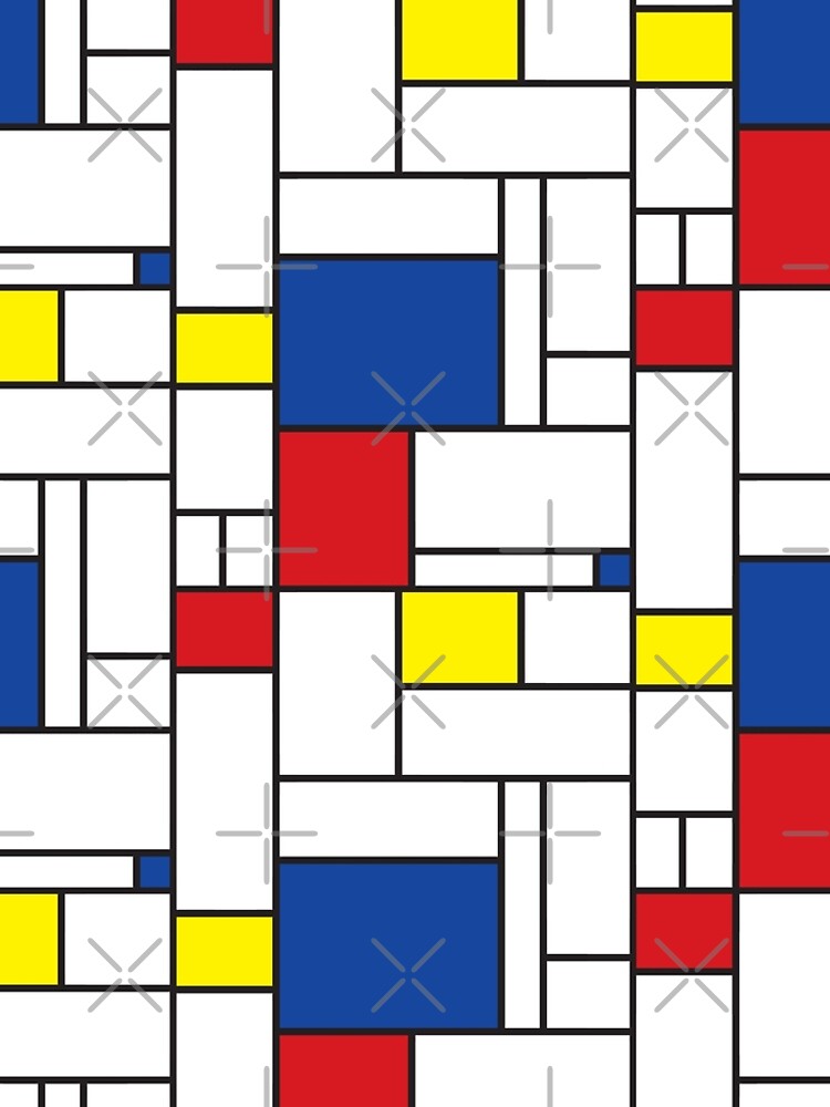 Mondrian Minimalist De Stijl Modern Art II by fatfatin