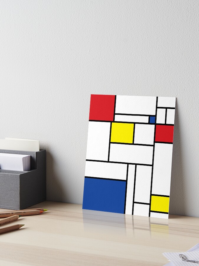 Thumbnail 1 of 2, Art Board Print, Mondrian Minimalist De Stijl Modern Art II © fatfatin designed and sold by fatfatin.