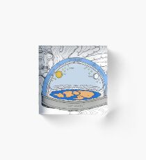 Flat Earth Acrylic Block