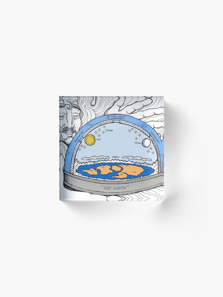 Alternate view of Flat Earth Acrylic Block