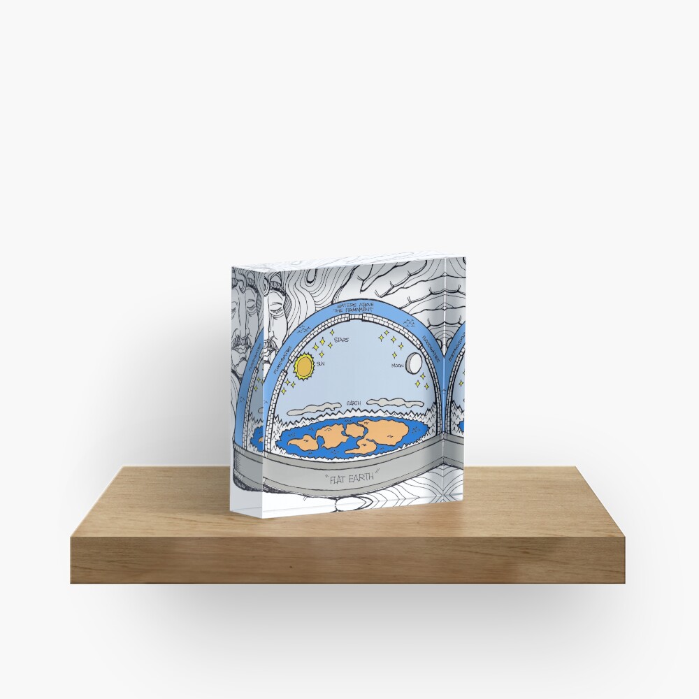Flat Earth Acrylic Block