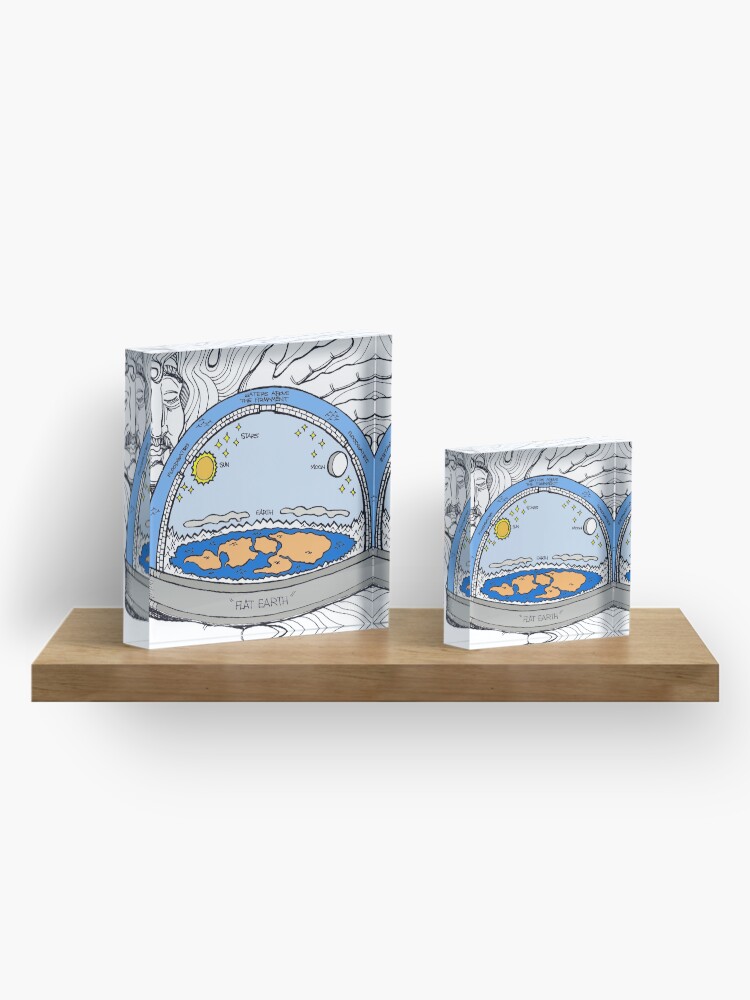 Alternate view of Flat Earth Acrylic Block